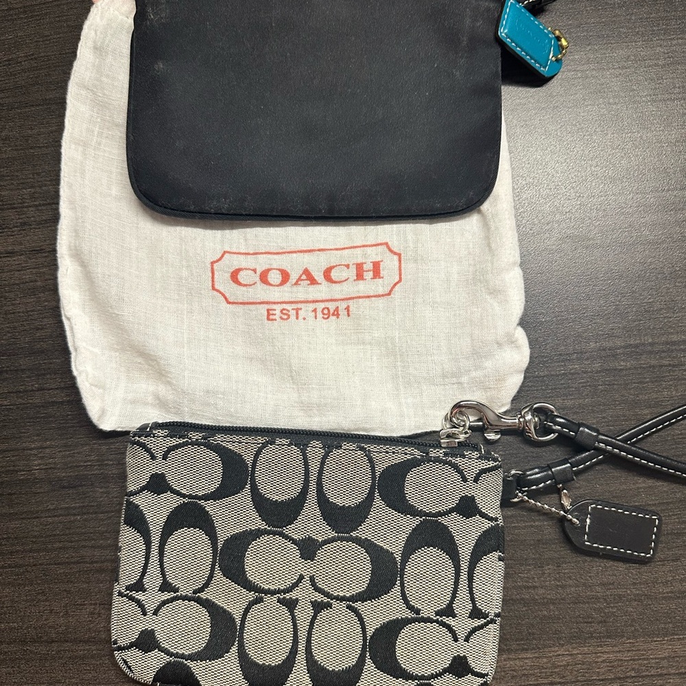 Coach Black and Black/Grey Wristlet Set - Picture 2 of 4